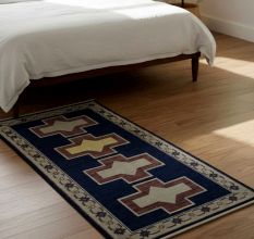 Handcrafted Plush Cotton and Wool Handknotted Rug for Warm Footing